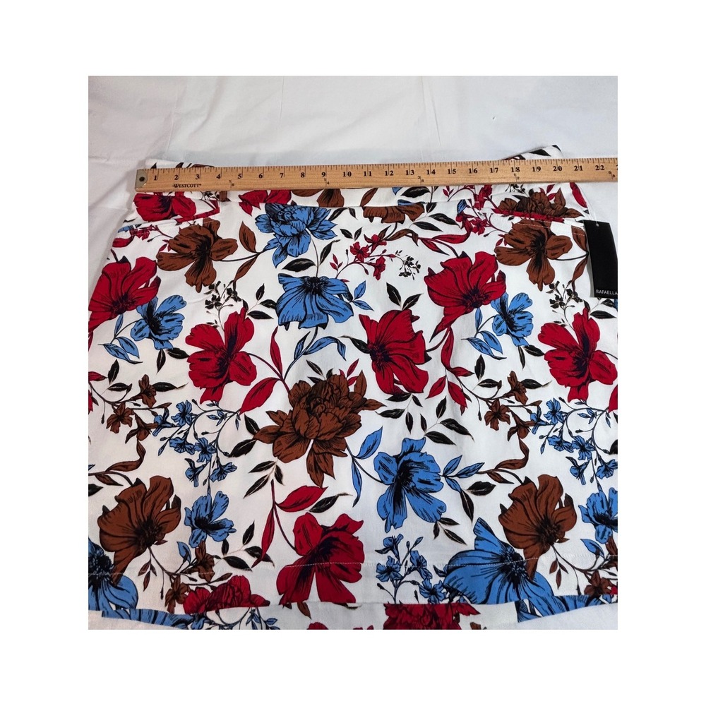 Rafaella Floral Skort White Red Blue Brown Womens Plus Size 2X Tennis Golf NEW - Picture 8 of 10